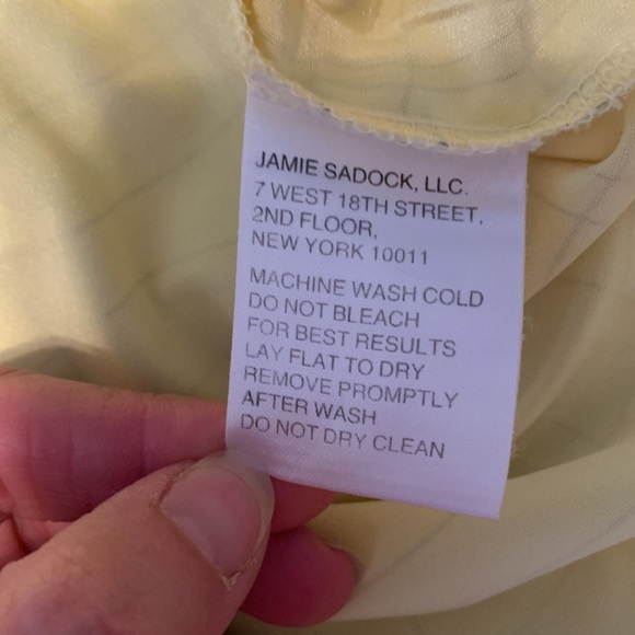 Jamie Sadock butter Yellow Blue grid pattern Sleeveless Top 1/4 zip medium - Picture 5 of 8